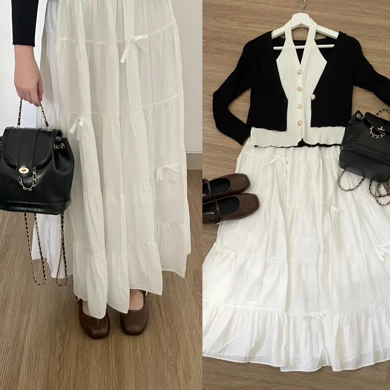 VAV - PEONY SKIRT RIBBON / ALICE RIBBON MIDI SKIRT / RUBY ROK COQUETTE / COQUETTE MAXI SKIRT -PN 2