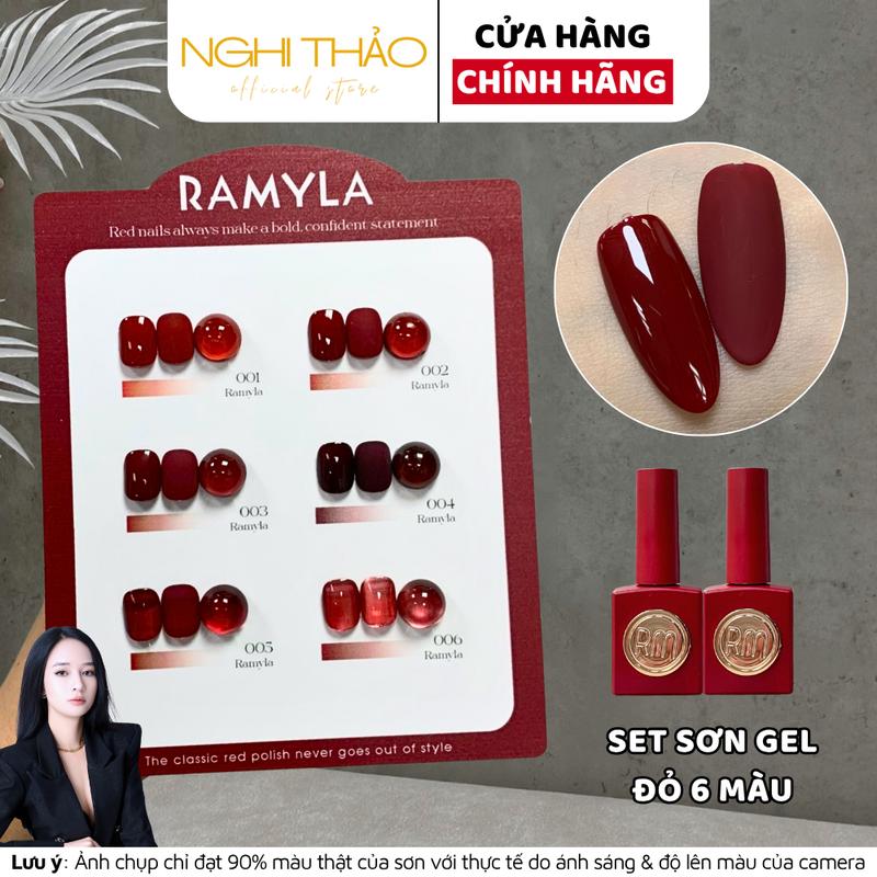 Set sơn gel đỏ RAMYLA 6 màu