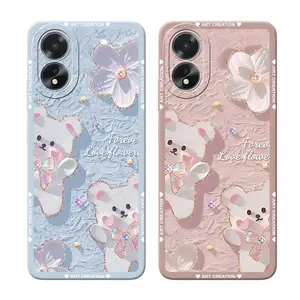 Case Compatible Oppo A18 A38 A17 A17K  A60 A58 4G A78 4G Terbaru Fashion Case Silikon Tpu Procamera Softcase Kesing Hp Pelindung Lucu Case Murah