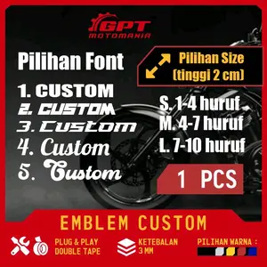 EMBLEM CUSTOM SESUAI REQUEST AKRILIK GPT MOTOMANIA