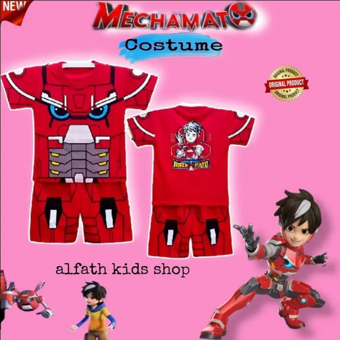 W✓6Q Baju Kostum Mechamato Anak/Setelan Karakter Animasi Boboiboy Mechamato C✉To 2