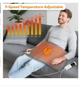 [ PRE ORDER ] 30*60cm Electric Heating Pads for Back Neck Shoulder Home Office Washable Winter Warm Blanket 4 Timer 9 Temperature Control