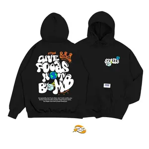 Sweater Hoodie Strees Bomb Pria Keren Berbahan Kain Flecee Lembut Size M-XXL