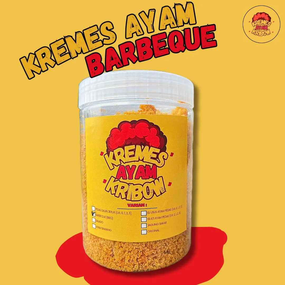 KREMES AYAM RASA BARBEQUE (BBQ) 250gr - KREMESAN AYAM KALDU AYAM ASLI