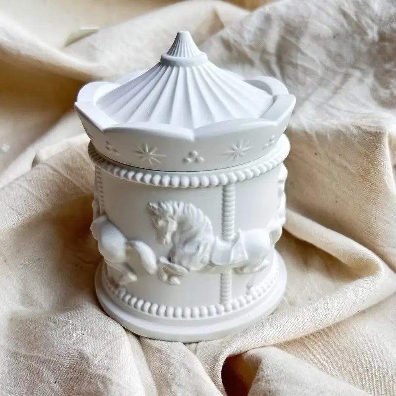 Jewelery jar motif CAROUSEL / hiasan rumah / dekorasi rumah