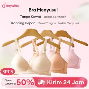 3PCS  ANGEL MOMMY Push Up Bra Menyusui Tanpa Kawat Bahan Katun Nyaman Nursing Bra Cup Tetap Bisa Dicuci Mesin 518