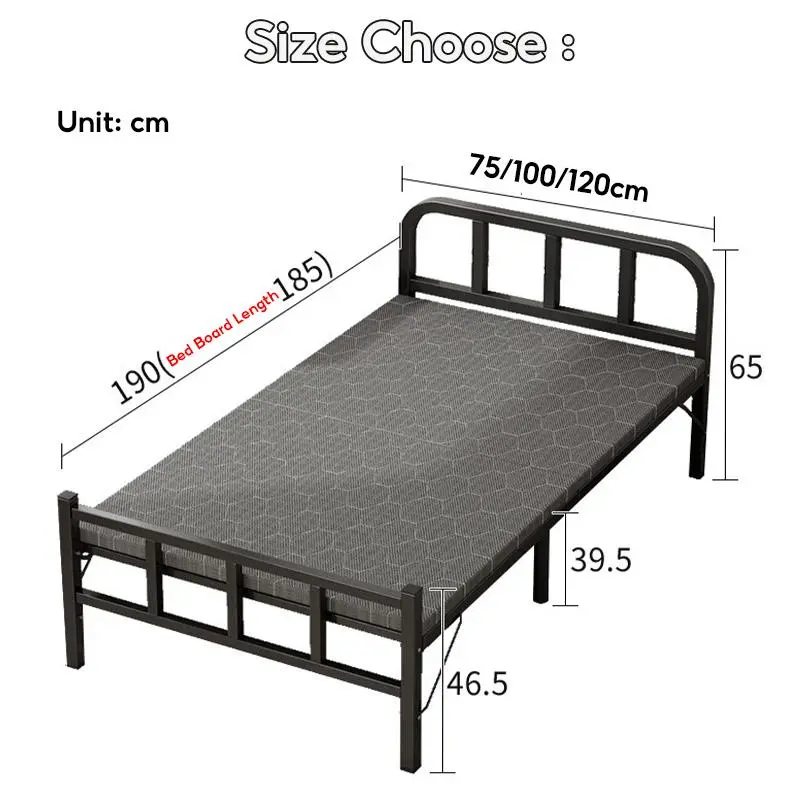Giường sắt gấp, phòng đơn, tiện lợi, thích hợp cho nhà cho thuê ngủ gọn đa năng gỗ 2