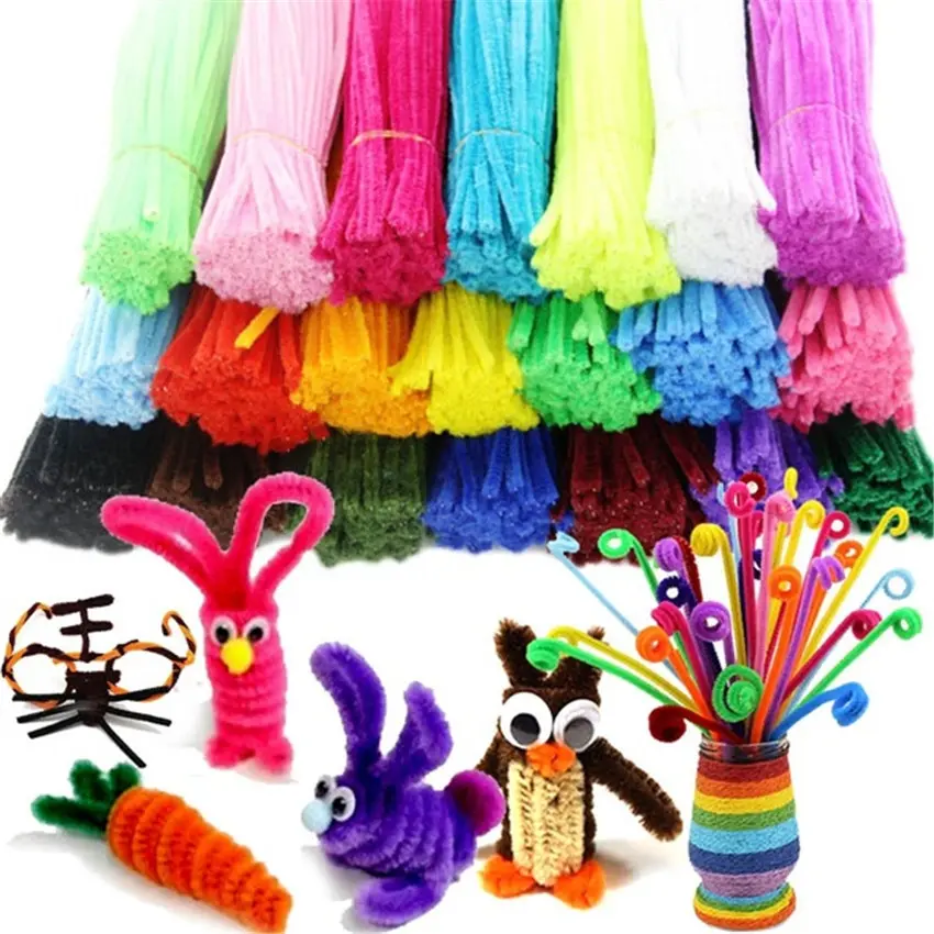 100pcs Kawat Bulu Dapat 100pcs Mercy / Pipe Cleaner Kerajinan Anak Warna Warni