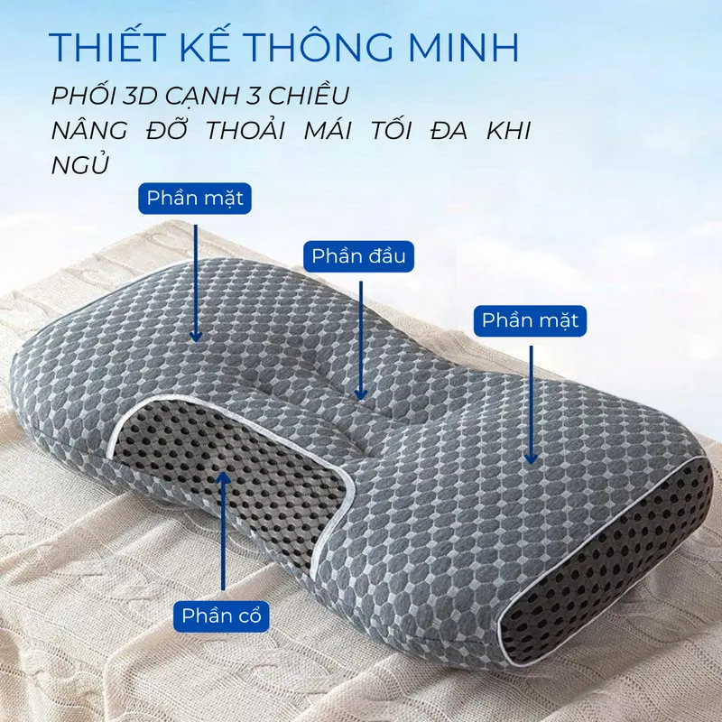 GỐI NGỦ CÔNG THÁI HỌC DỆT KIM, GỐI ÔM 1M1x30 DÀI CĂNG BÔNG TRẮNG 1