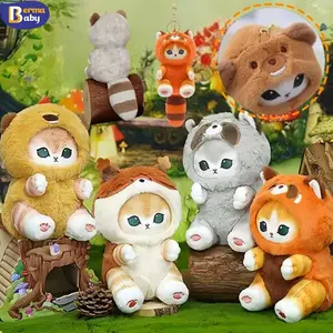 Berma Baby Cat Shark Cat Disguise Raccoon Squirrel Panda Plush Doll Pendant Ornaments / Boneka Lucu Gantungan Kunci / Raccoon Squirrel Panda Plush Doll /  Hadiah