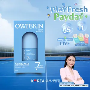 OWNSKIN GENTLE Active Guard Antiperspirant Roll On 30ml & 8ml | The Ultimate Anti-Perspirant mengurangi Keringat & Bau Badan | BarrierCare+ Whitening | Dokter Approved | Antiperspirant | Skin Barrier