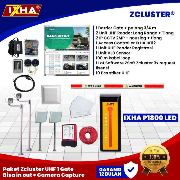 Gambar Paket portal Perumahan ZCluster Asli UHF Tanpa Tap Long Reader, ipl photo capture 1 gate bisa in out - P1800 LED, Dengan Pasang dari Barrier Gate ID Kota Bekasi 5 Tokopedia