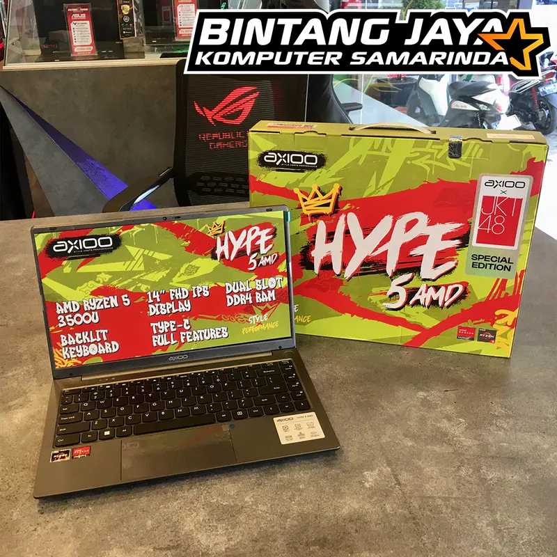 Laptop Axioo Hype AMD 5 X3/Ryzen 5-3500U/8GB/256GB SSD/14"FHD IPS/Win 11 ORI (NO OHS) 0