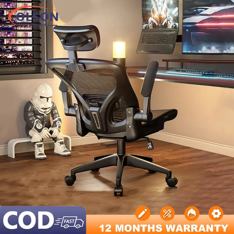 Boss chair Ergonomic office chair with 3D armrests full net breathable 135° adjustable computer game table chair