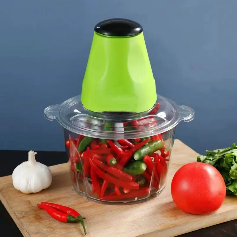 Meat Grinder Food Processor Penggiling Daging Serbaguna Elektrik 2L - Blender BumBu dapur Gilingan Daging Chopper 5