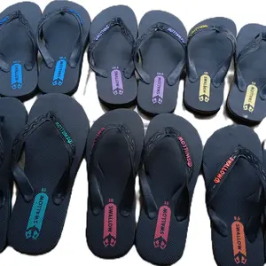 Sandal Jepit Swallow Hitam Ukuran 9,5.10.10,5 11 - Pak Isi 6 Pasang Kanan Kiri - Sendal Pria Karet