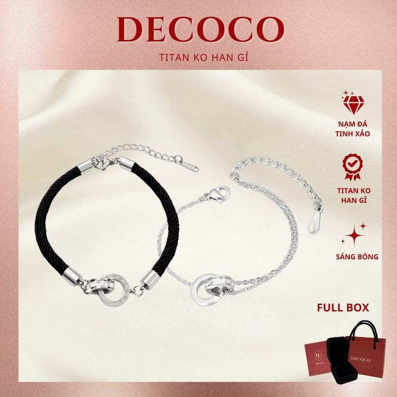 KHÔNG ĐEN GỈ - Set vòng tay đôi người yêu, combo lắc tay đôi nam nữ ETERNAL De Coco ( Tặng kèm Túi hộp )
