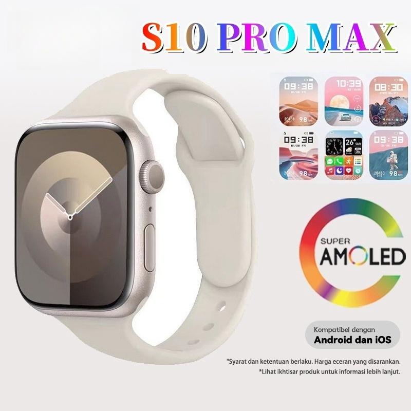 Official Smartwatch Watch S10 Jam Pintar Olahraga 2,3 inci HD AMOLED Hand  Gesture Bluetooth STARLIGHT S10 PRO MAX
