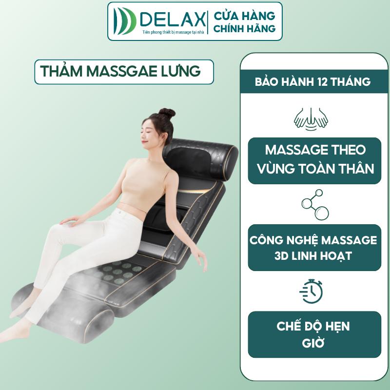  Thảm Massage Đa Năng Toàn Thân DELAX Tự Động Xoa Bóp Ấn Huyệt Vùng Cổ Lưng Thắt Lưng Gấp Gọn TMS02 