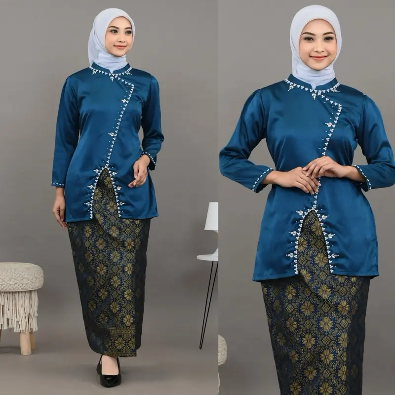 AIDANUR-one set hana kurung malaysia set kondangan songket melayu perempuan