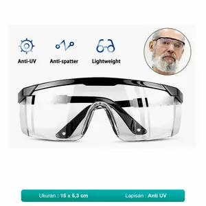 Kacamata kaca mata pelindung safety glasses Kacamata Las Kaca Mata Safety Glass Gurinda Bening Clear Plastik