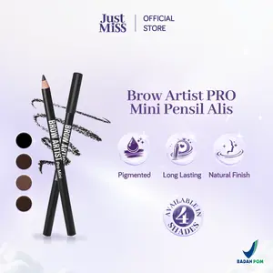 JUST MISS Brow Artist PRO Mini 1.3g -  BPOM, Pensil Alis, Eyebrow Pencil Pigmented, Kosmetik Perona Alis, Original