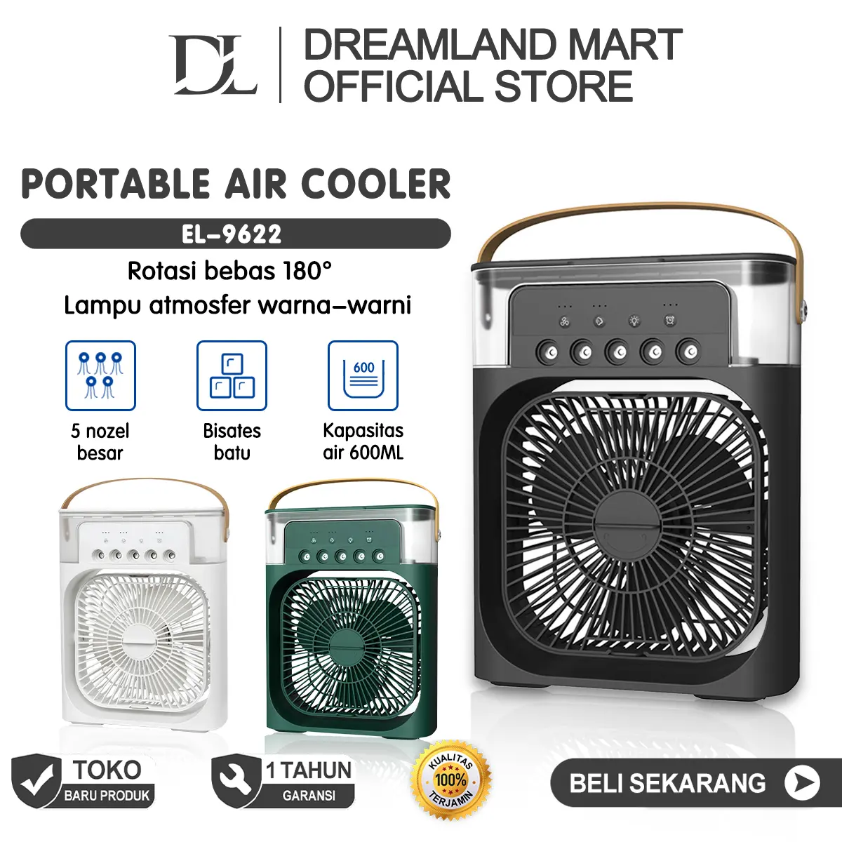 DL Kipas Mini AC Portable Air Cooler Pendingin Ruangan/Kipas Angin Ac Mini / Kipas Ac Portable Led Panjang