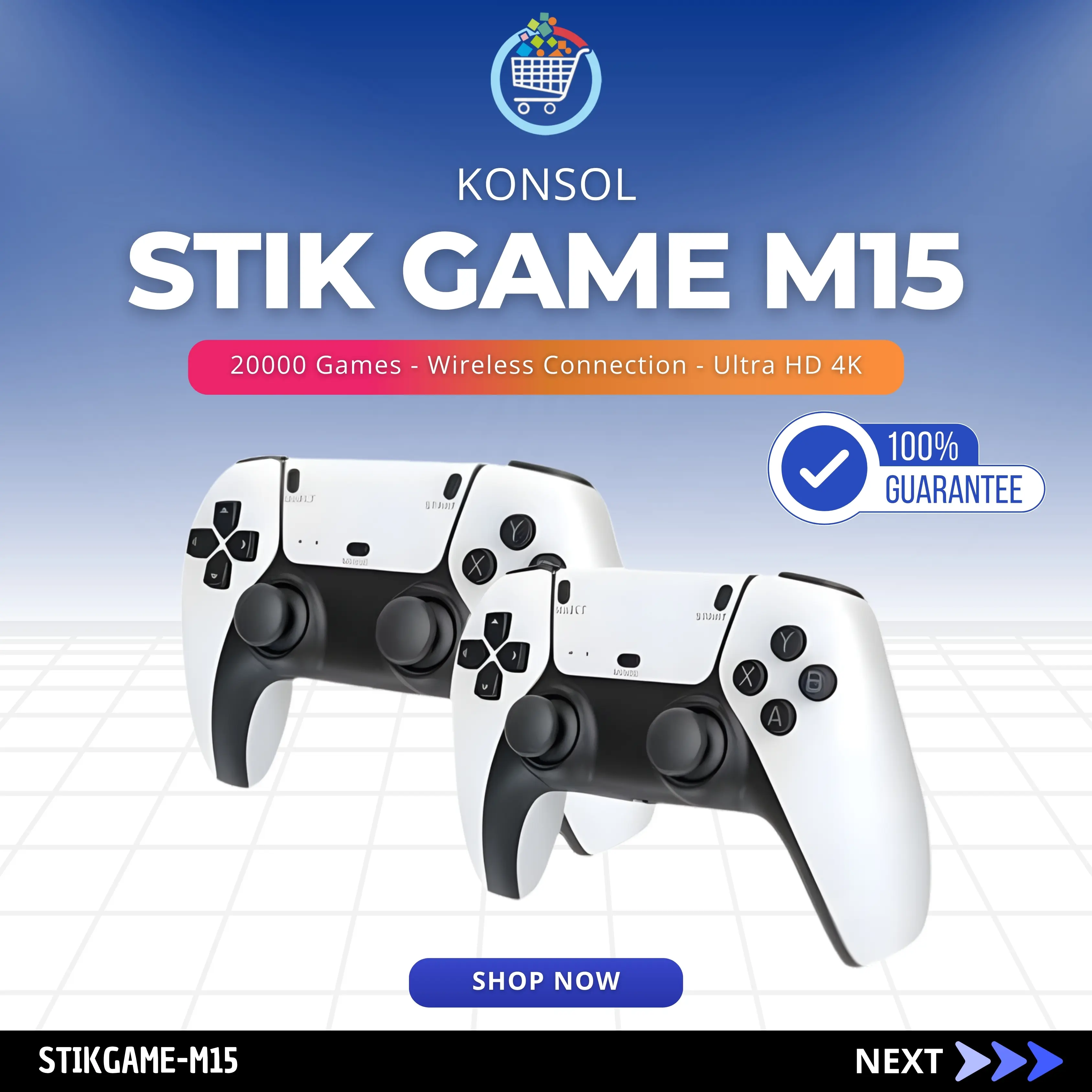 SEPTIJAYA STIKGAME M15 Plus 64G Game Stick 20000 Games Retro Console HDMI 4K Output 2.4G Wireless Gamepad Dual Controller Support TV Plug Play Kualitas Stabil Hiburan Seru Keluarga