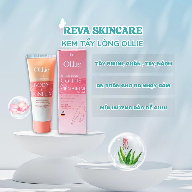 1 Kem tẩy lông OLLIE , tẩy lông vùng kín, nách, tay, chân, triệt lông an toàn không đau rát dung