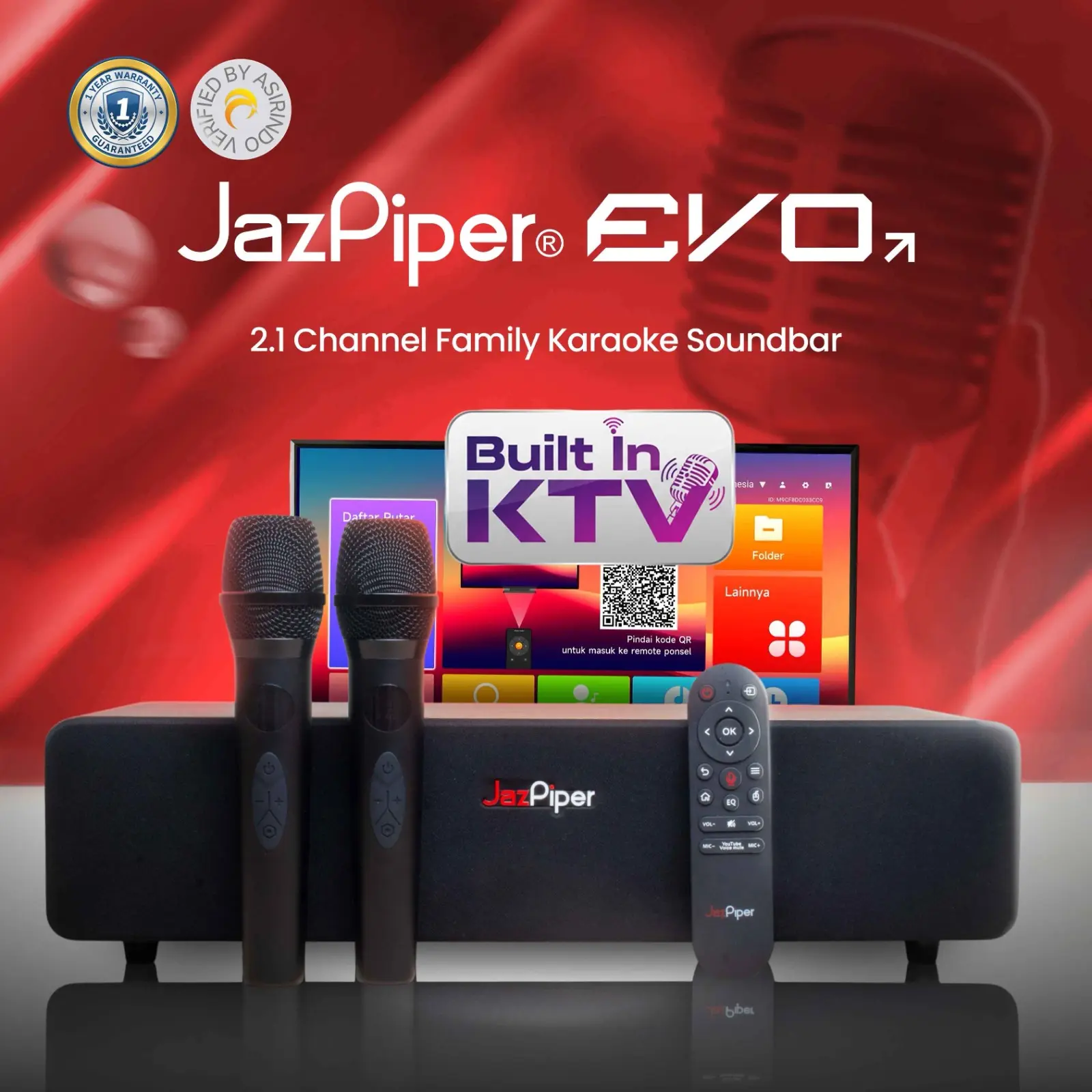 Familly Karaoke Soundbar Jazpiper EVO | suara jernih Harga 1 unit