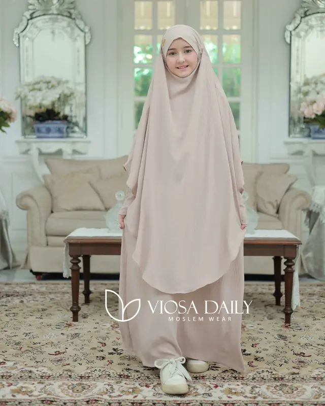 MEDINA KIDS Abaya Anak Perempuan Set Hijab Syar'i Usia 7 - 12 Tahun 3