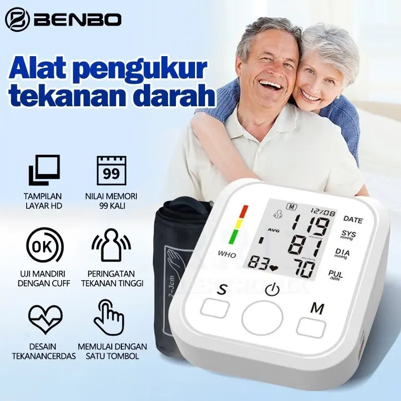 【Garansi 10 tahun/HOT】Promo!! Taff Omicron Pengukur Tekanan Darah Tensimeter Digital Tensi Sphygmomanometer Tensi otomatis kualitas Jerman