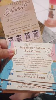 Product Review of Stiker / Kartu Ucapan Tasyakuran Kehamilan 4 atau 7 Bulanan Cards from S**h 0