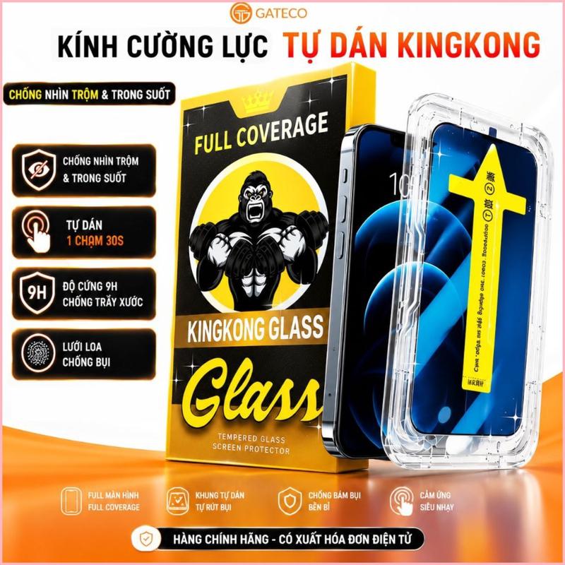 Cường Lực Iphone Tự Dán KINGKONG Chống Nhìn Trộm ip 16 Pro max 17 Pro max 15Promax 14 Promax 13 12 11Promax Xsmax 11 Xr