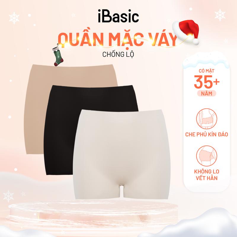 Combo 3 quần lót nữ mặc váy không đường may lưng bonding iBasic V187