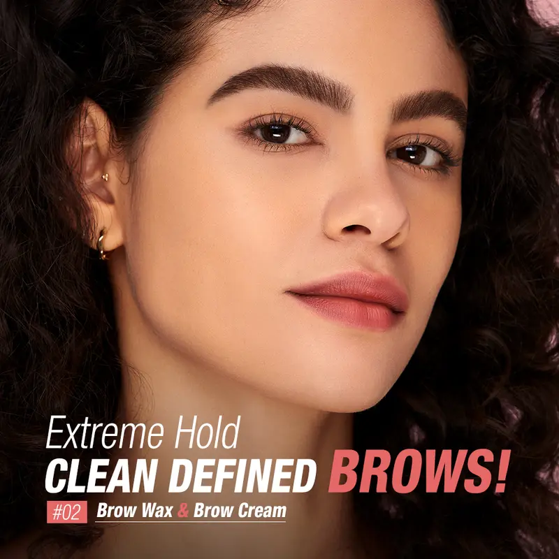 【LIVE】O.TWO.O 2-in-1 Eyebrow  Long-lasting Hold Color Locking  FLUFF SHAPING BROW WAX & BROW CREAM 3D Wild Eyebrows 65g 2
