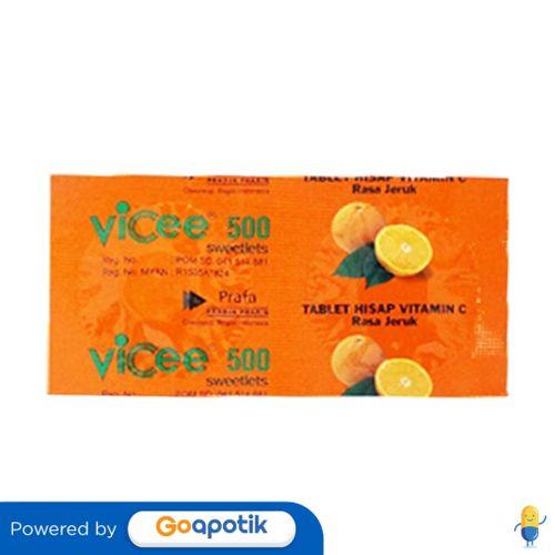 Gambar VICEE 500 RASA JERUK STRIP 2 TABLET dari Apotek Zulfi Jakarta Pusat by GoApotik Kota Administrasi Jakarta Pusat Tokopedia