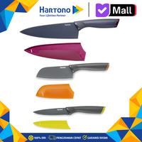 Gambar Tefal Fresh Kitchen Pisau Dapur Professional Stainless Steel Set 3Pcs Santoku Chef Utility Knife K122S324 dari MyHartono Kota Administrasi Jakarta Selatan 2 Tokopedia