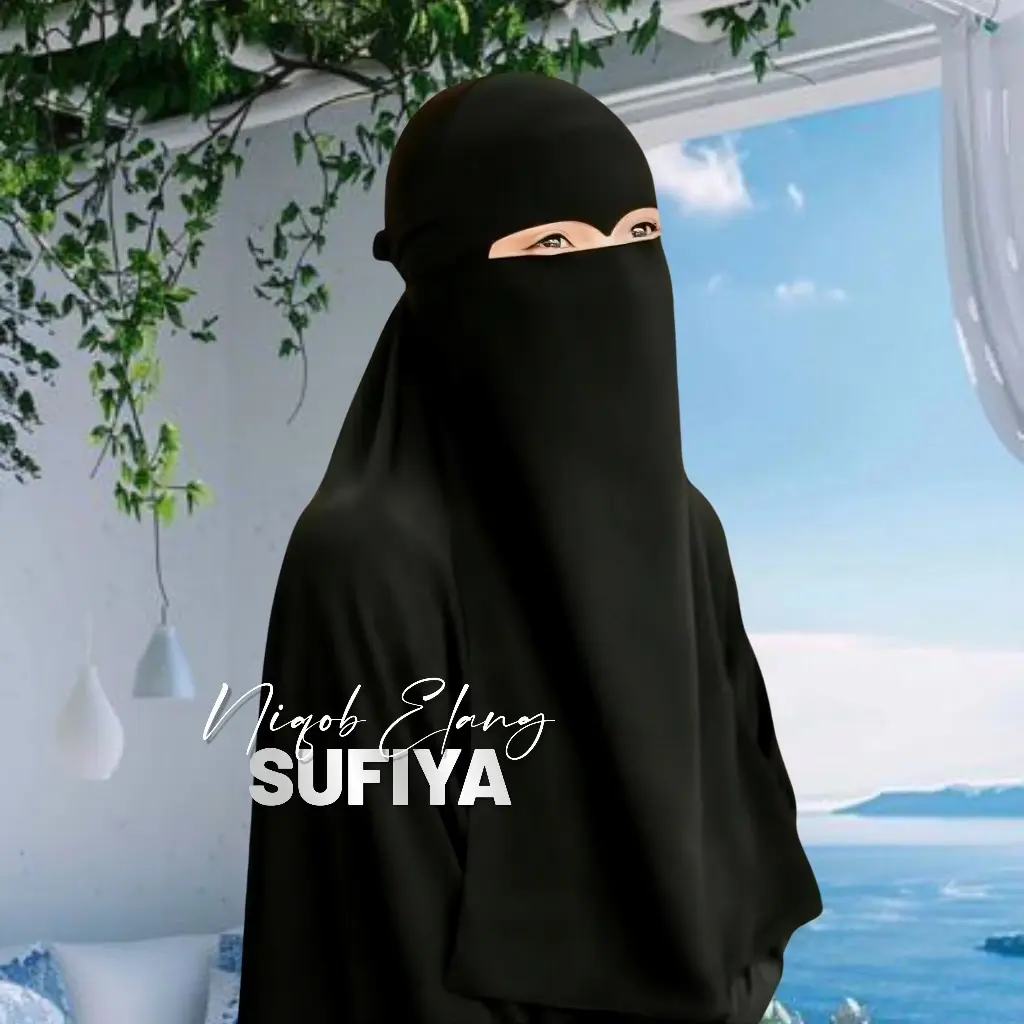 Niqob Elang SUFIYA | Matt Baghdad Silky | Niqob Cadar Niqab Bandana Wolfis Niqab Yaman Niqob Arab Saudi