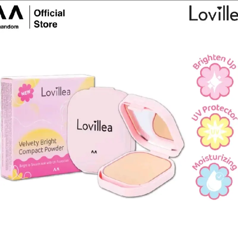 Lovillea Velvety Bright Compact Powder/ Bedak Padat Lovillea/ Wajah Cantik dan Segar/ Tahan Lama... 0