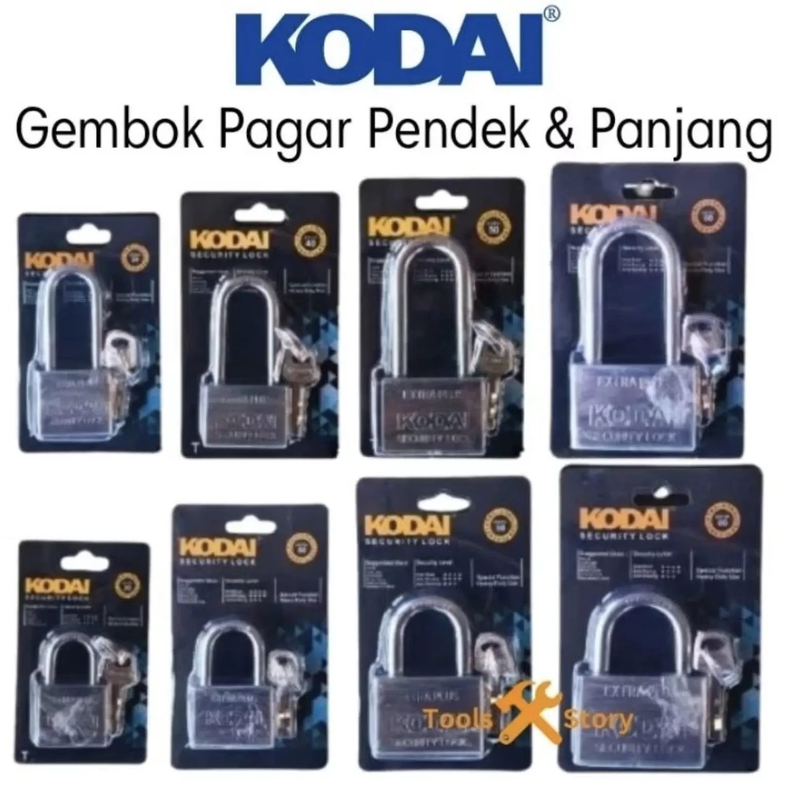 KODAI Gembok 30MM 40MM 50MM 60MM Pendek Panjang