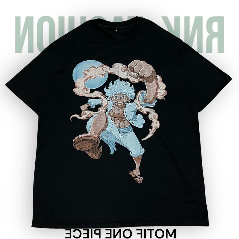KAOS ANIME ONE PIECE 5PCS RANDOM KAOS DISTRO BAHAN SEMI KATUN LENGAN PENDEK 0