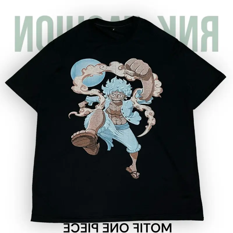 KAOS ANIME ONE PIECE 5PCS RANDOM KAOS DISTRO BAHAN SEMI KATUN LENGAN PENDEK 0