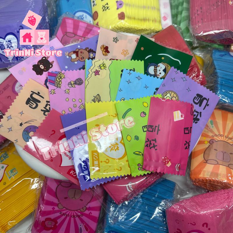  Combo 100 Cái Vỏ Túi Mù Hàn Nhiệt Vỏ túi mù không đựng charm màu ngẫu nhiên Siêu Thị Thực Phẩm Đồ Uống Mô Hình Đồ Chơi Búp Bê Trang Trí Tiệc 