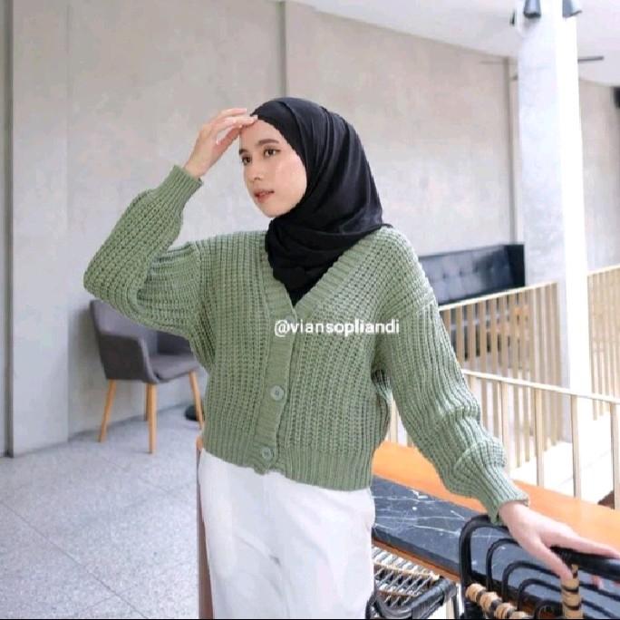 Olivia Cardigan Crop Cardi / Cardigan Rajut Wanita Premium / Cardigan Olivia Cardy Crop / Eiren Crop Cardy / Cardigan Rajut 6