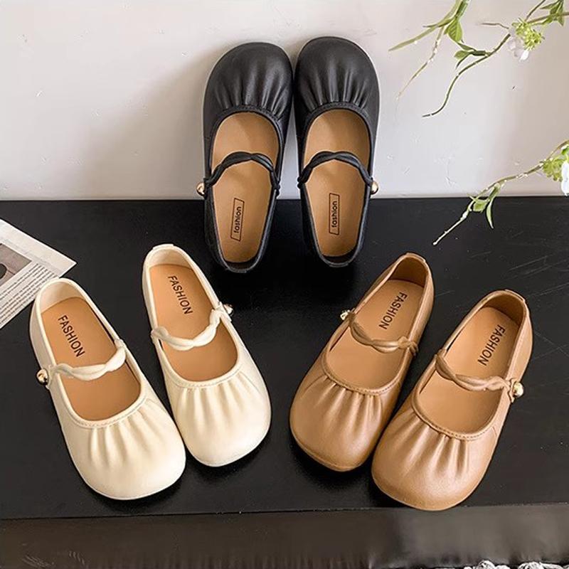Sepatu Flat Slip-On Wanita Terbaru, Berujung Bulat dengan Sol Lembut dan Nyaman — Alas Kaki Kasual Bertumit Rendah untuk Pemakaian Sehari-hari & Berjalan Santai