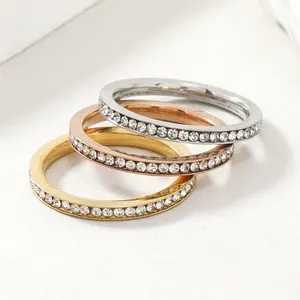 Perhiasan Titanium Wanita Premium: Full Zircon (Perak, Emas, Emas Mawar) – Anti Karat, Anti Alergi & Tidak Pudar – Elegan, Tahan Lama, Cocok untuk Gaya Sehari-hari