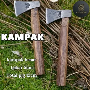 Sakabumi Store Kampak Besar Lebar 5cm Total Panjang 12cm Alat Terasa Tradisional untuk Kegiatan Outdoor