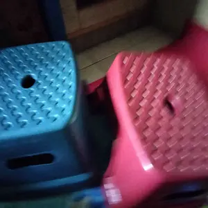 [6 pcs] Kursi Segi Mini ZORA Tempat Duduk Jongkok Kotak Kokoh Bangku Abu Plastik Kursi Anak Kecil