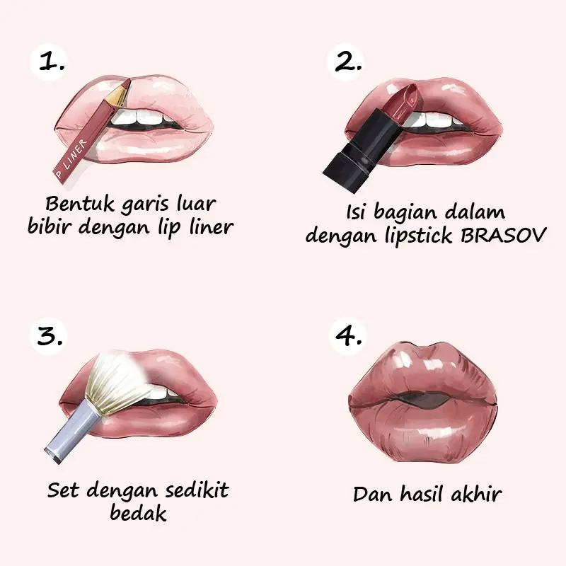 Brasov Lipstick Matte Pigmented/Lip Cream/Lip Matte/Lip Velvet 1